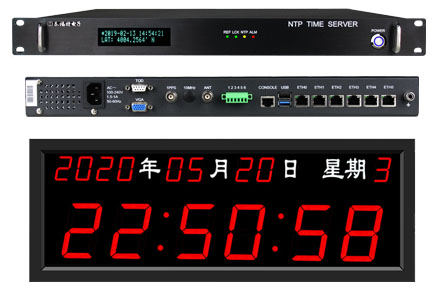 NTP網(wǎng)絡時間服務器+數(shù)字時鐘成套設備